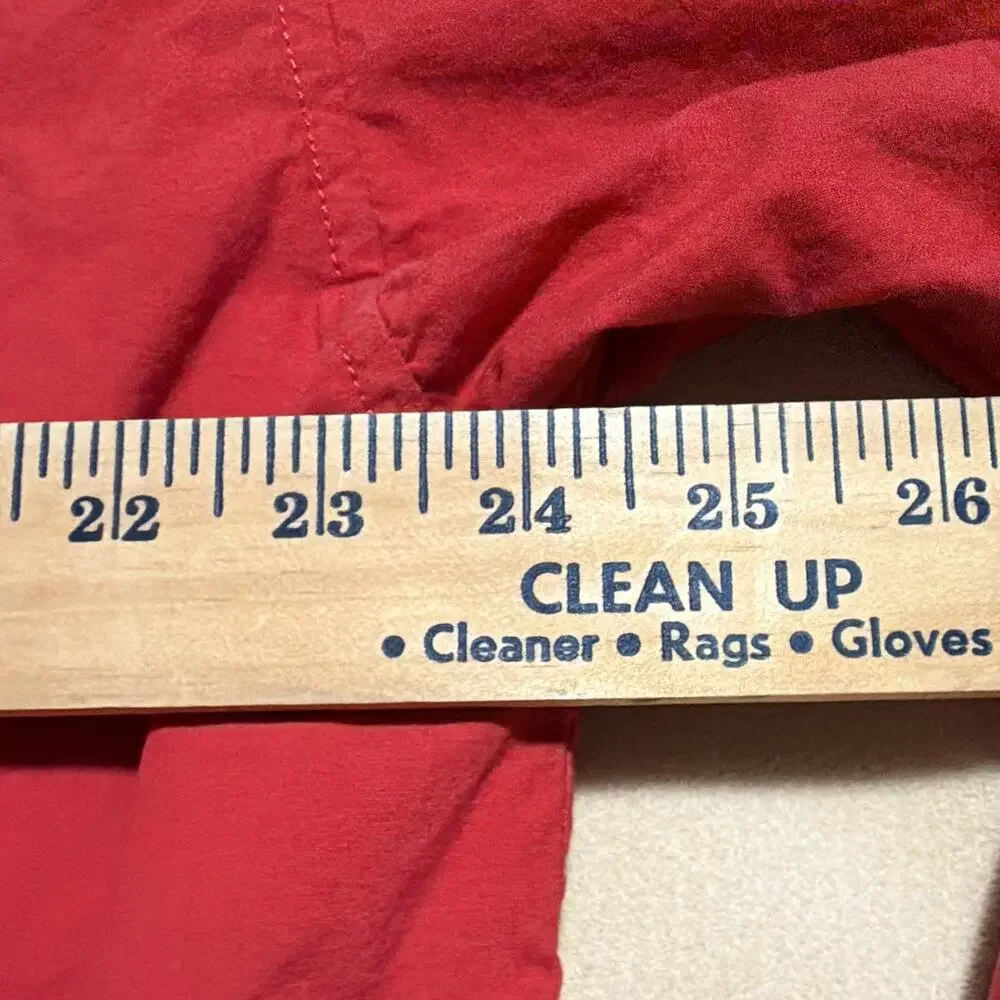 VTG Tommy Hilfiger Mens Red Harrington Sailing Coat Sz L Full Zip Logo Pockets